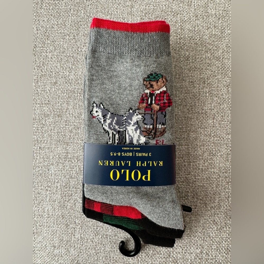 NWT Polo Ralph Lauren Boys 3-Pair Socks
